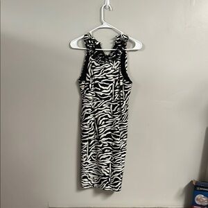 Black and White Zebra Print Dress